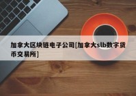 加拿大区块链电子公司[加拿大slb数字货币交易所]